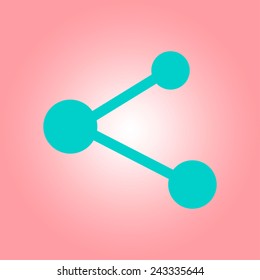 Share  sign icon. Flat design style.
