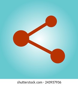 Share  sign icon. Flat design style.