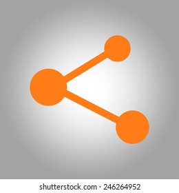 Share  sign icon. Flat design style.