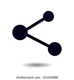 Share  sign icon. Flat design style.