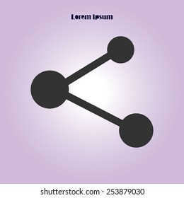 Share  sign icon. Flat design style.