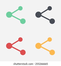 Share  sign icon. Flat design style.