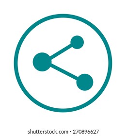 Share  sign icon. Flat design style.