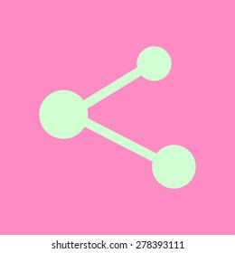 Share  sign icon. Flat design style.