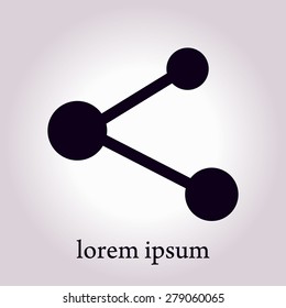 Share  sign icon. Flat design style.