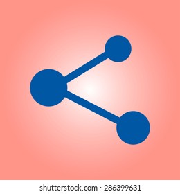 Share  sign icon. Flat design style.