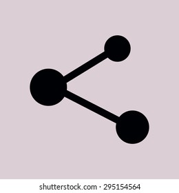 Share  sign icon. Flat design style.