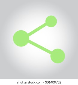 Share  sign icon. Flat design style.