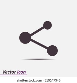 Share  sign icon. Flat design style.