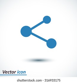 Share  sign icon. Flat design style.