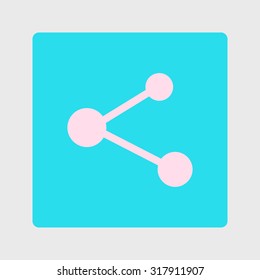 Share  sign icon. Flat design style.