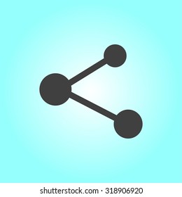 Share  sign icon. Flat design style.