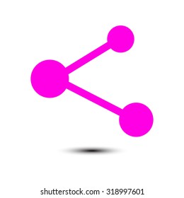 Share  sign icon. Flat design style.