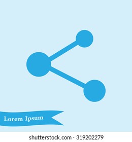 Share  sign icon. Flat design style.
