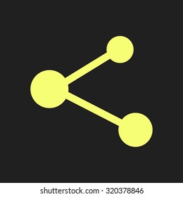 Share  sign icon. Flat design style.