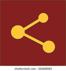 Share  sign icon. Flat design style.