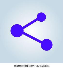 Share  sign icon. Flat design style.