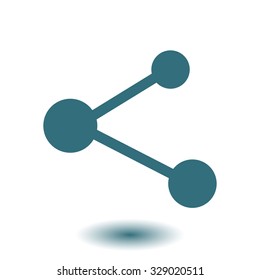 Share  sign icon. Flat design style.