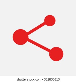 Share  sign icon. Flat design style.
