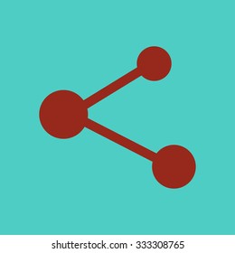 Share  sign icon. Flat design style.