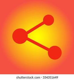 Share  sign icon. Flat design style.