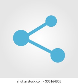 Share  sign icon. Flat design style.
