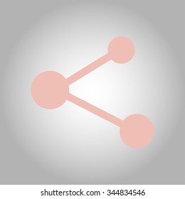 Share sign icon. Flat design style.