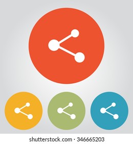 Share  sign icon. Flat design style.