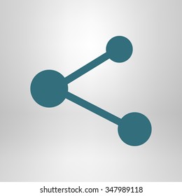 Share  sign icon. Flat design style.
