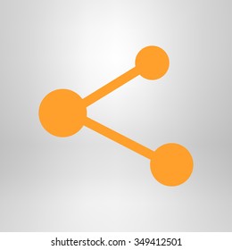 Share  sign icon. Flat design style.