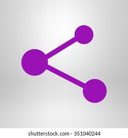 Share  sign icon. Flat design style.