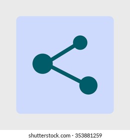 Share  sign icon. Flat design style.