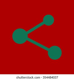 Share  sign icon. Flat design style.