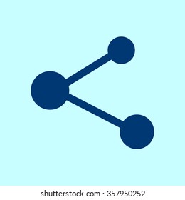 Share  sign icon. Flat design style.