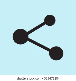 Share  sign icon. Flat design style.