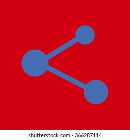 Share  sign icon. Flat design style.