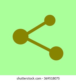 Share  sign icon. Flat design style.