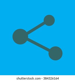 Share  sign icon. Flat design style.