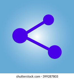 Share  sign icon. Flat design style.