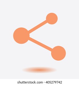 Share  sign icon. Flat design style.
