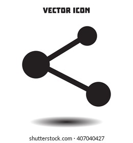 Share  sign icon. Flat design style.