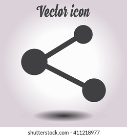 Share  sign icon. Flat design style.