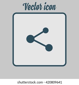 Share  sign icon. Flat design style.