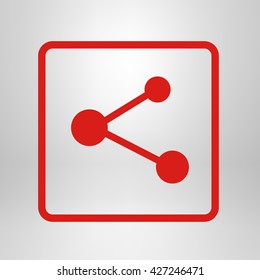 Share  sign icon. Flat design style.