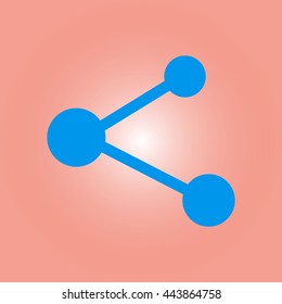 Share  sign icon. Flat design style.