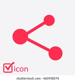 Share  sign icon. Flat design style.