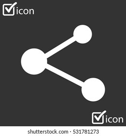 Share  sign icon. Flat design style.