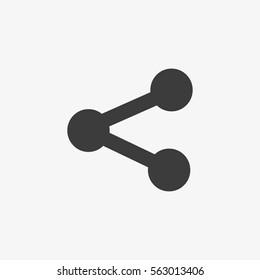 Share sign icon. Flat design style.