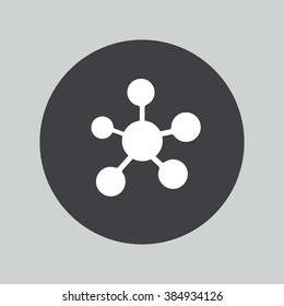 Share sign icon. Link technology button
