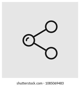Share sign icon in trendy flat style isolated on grey background, modern symbol vector illustration for web